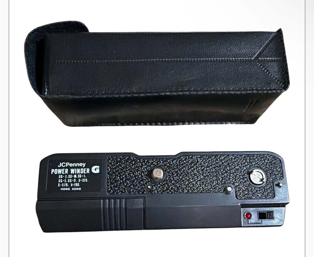 JCPenney Power Winder for Minolta X-Series Cameras with Leather Case